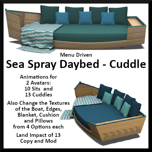 Menu Driven Sea Spray Daybed - Cuddles