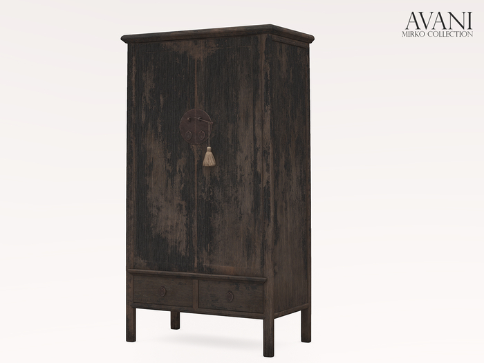 Avani Mirko Collection Antique Wedding Cabinet, Aged Found