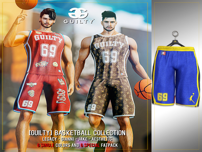 GUILTY 059 Basketball Pants Blue