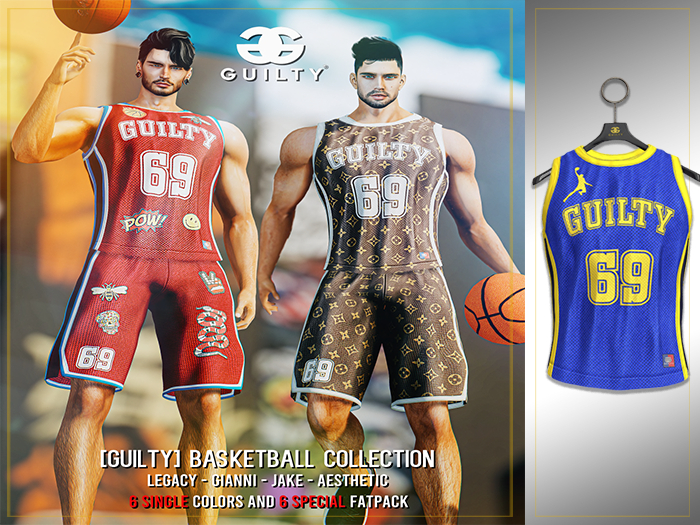 GUILTY 059 Basketball TankTop Blue