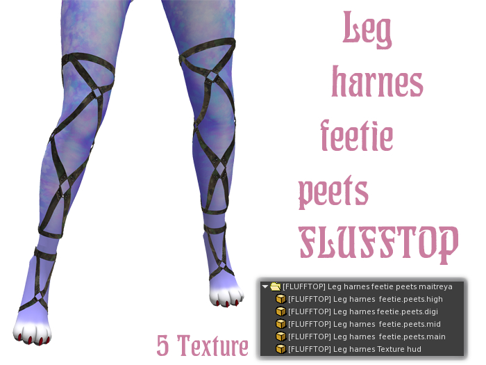 [FLUFFTOP] Leg harness feetie peets