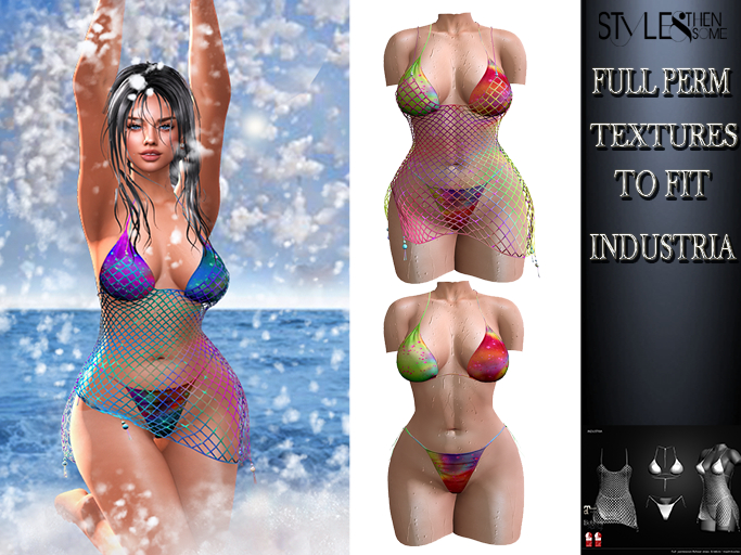 STYLES-INDUSTRIA Fishnet dress & bikini-Texture FULL PERM V3.2
