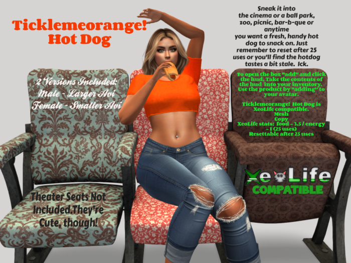 Ticklemeorange! Hot Dog