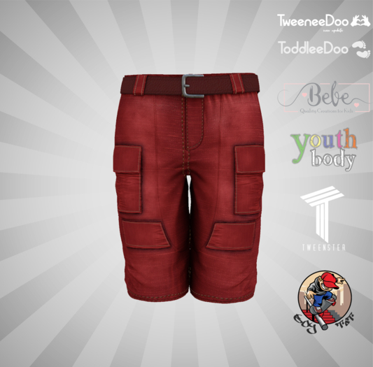 B2M // Cargo Shorts // Red