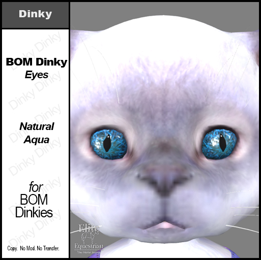 *E* Dinky BOM Eyes Natural Aqua  [Add & Click to Open]