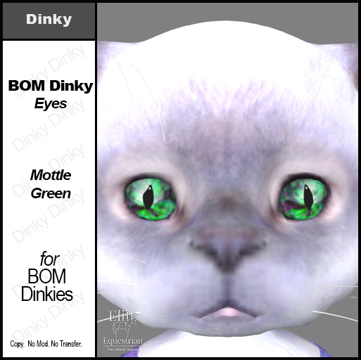 *E* Dinky BOM Eyes Mottle Green  [Add & Click to Open]