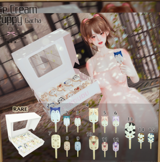 FenDuDu_ Ice Cream Puppy Gacha -RARE