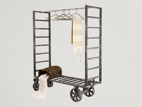 Second Life Marketplace - Nutmeg. Hardy Rack with Basket