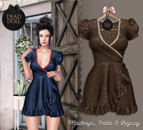 DEAD DOLL - Agata Dress - Choco