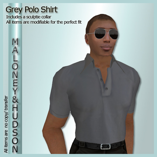 Mens Polo Shirt - Grey