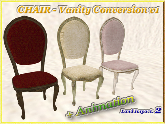 CHAIR - Vanity Conversion v1 (2 LI) (Full perm)