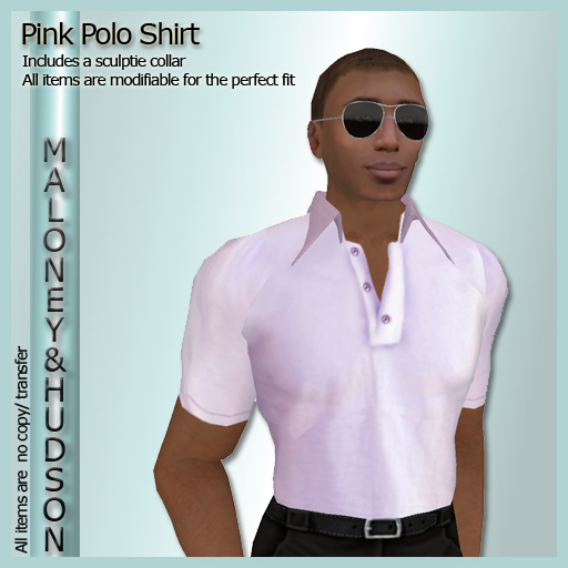 Mens Polo Shirt - Pink