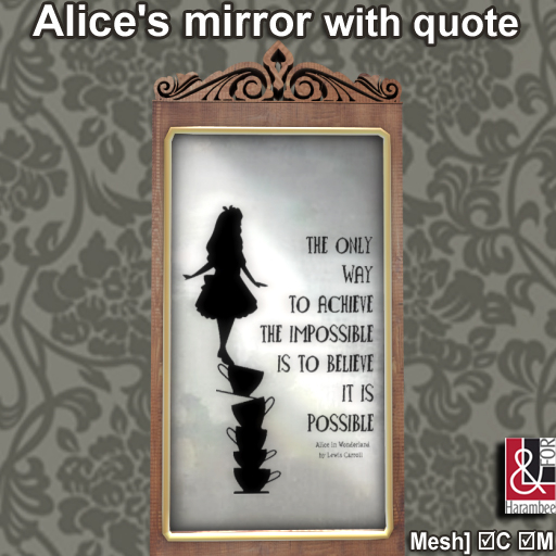 Alice's mirror (with quote)