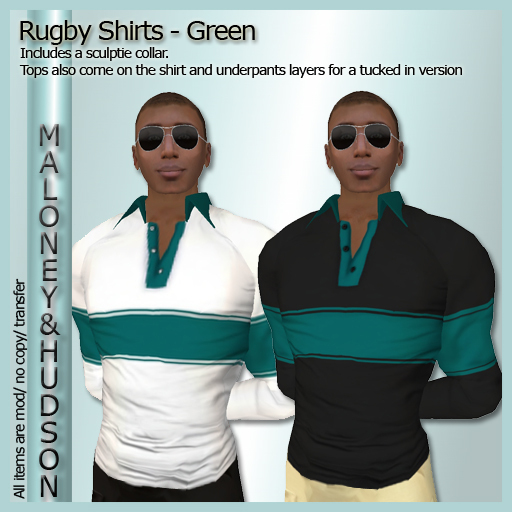 Mens Rugby Shirts - Green