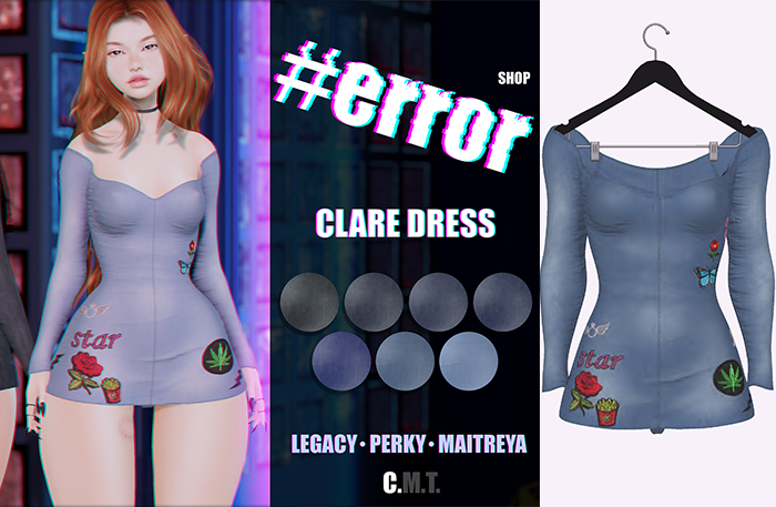 DISH & #error - clare dress - d.bleached