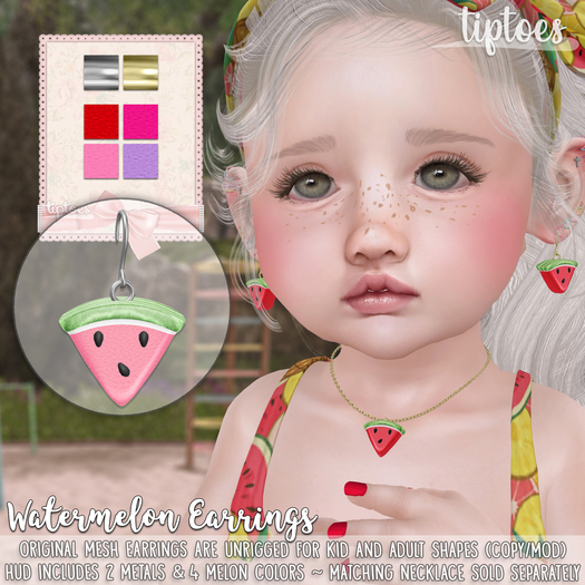 . tiptoes - Watermelon Earrings