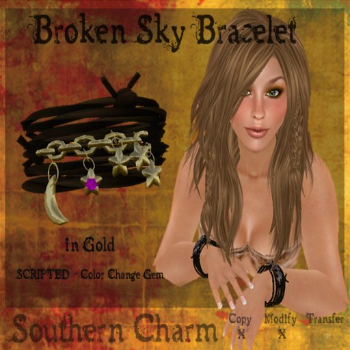{SC} Broken Sky Bracelet in Gold *Boxed*