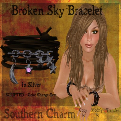 {SC} Broken Sky Bracelet in Silver *Boxed*