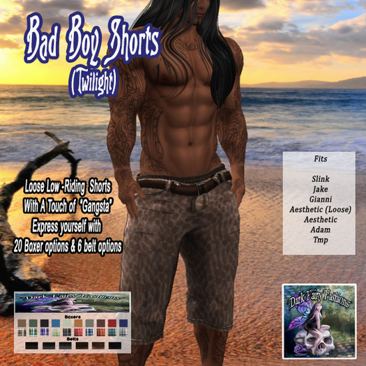 (wear me) DFF Bad Boy Shorts (Twilight) #3