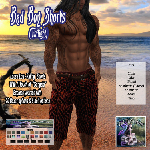 (wear me) DFF Bad Boy Shorts (Twilight) #2
