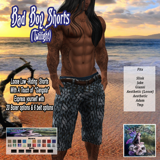 (wear me) DFF Bad Boy Shorts (Twilight) #1