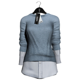 Emery Jalisco Sweater Shirt Dress Sky