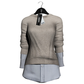 Emery Jalisco Sweater Shirt Dress Bone