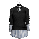 Emery Jalisco Sweater Shirt Dress Black