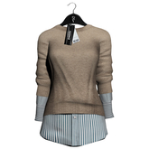 Emery Jalisco Sweater Shirt Dress Beige