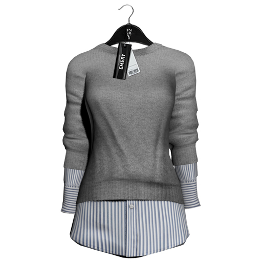 Emery Jalisco Sweater Shirt Dress Gray