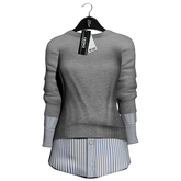 Emery Jalisco Sweater Shirt Dress Gray