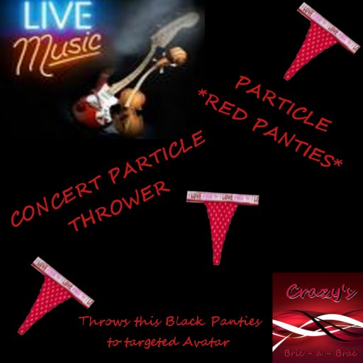 *•.✰.•* >>PARTICLES  << *•.✰.•* >> CONCERT PARTICLE THROWER <<RED PANTY*•.✰.•*
