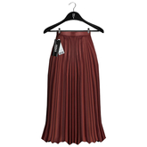 Emery Guinea Pleated Skirt Malbec