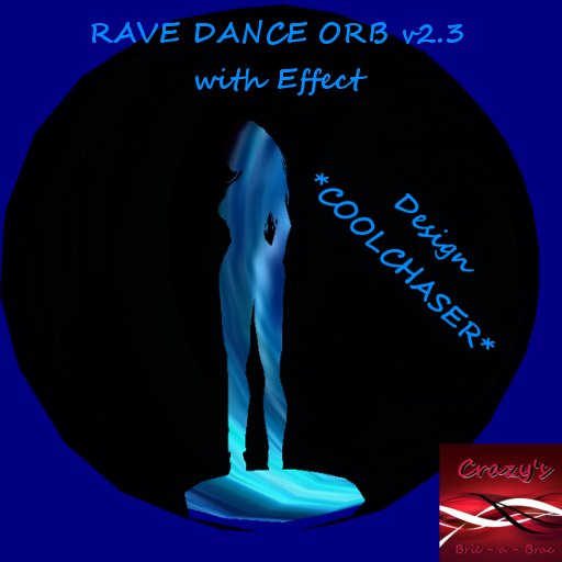 ✧¨*:• RAVE DANCE ORB v2.3 •:*¨✧ with Effect *Neon Blue 8433* BOX