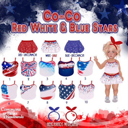 Co-Co Red White & Blue Stars Tank 9