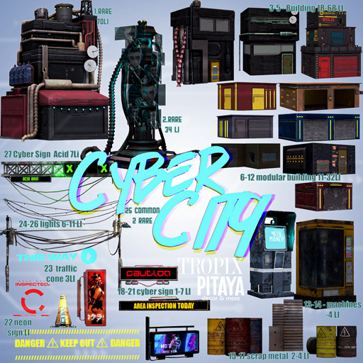 PIRAYA&TROPIX - Cyber City Gacha - big building RARE