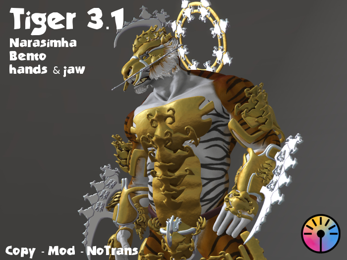 Tiger 3.1 - Narasimha- Tiger MESH FULL AVATAR - gold