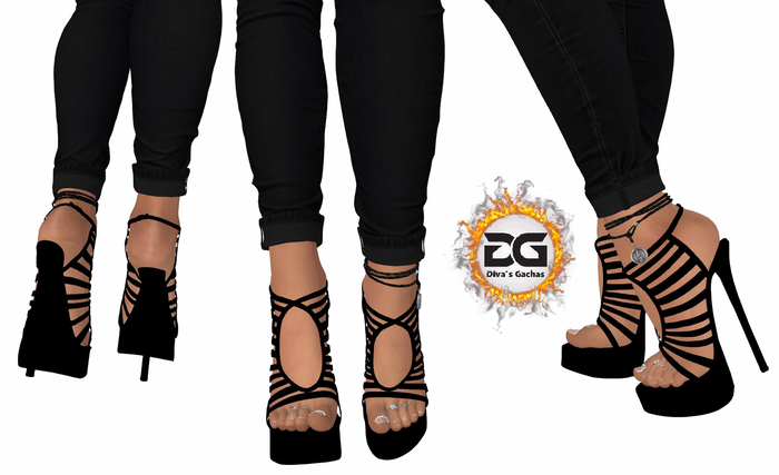 DG-High Black Glamour Heels--Box