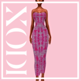 XODI - Ivy Maxi Dress - "PINK TIE-DYE"