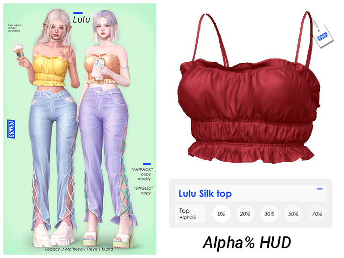 MIWAS / Lulu Silk top #Red