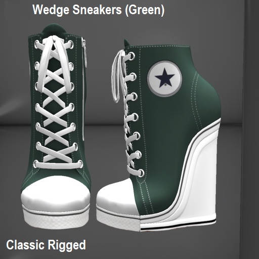 Wedge Sneakers (Green) 6