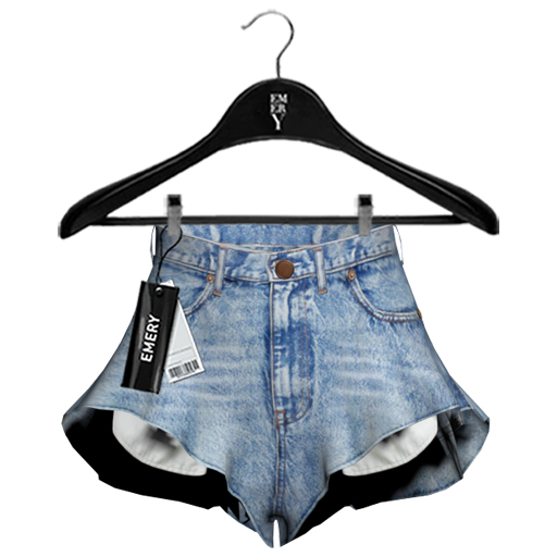 Emery Verbeke Flared Shorts Light Blue