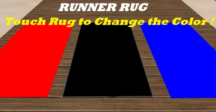 Runner Rug - Touch auf Farbe ändern - schwarz, rot oder blau!