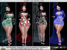 Guilla, Designer Chain Print Set, VC Inspired, Dress & Over top bolero, fatpack