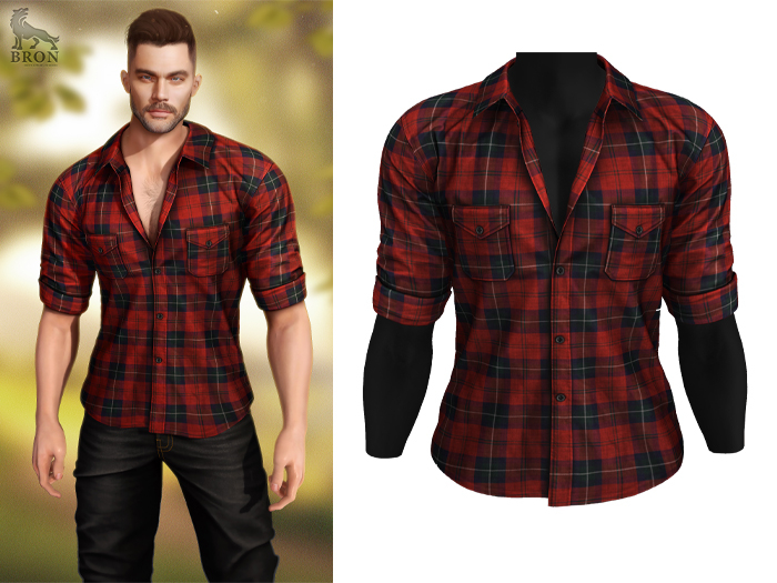 BRON - Axel Shirt - Red Tartan 