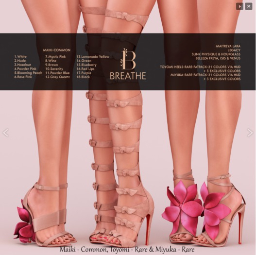 [BREATHE]-Miyuka Heels-FATPACK-BELLEZA- RARE