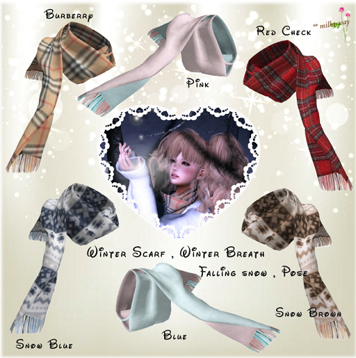 **milky-way *14-32 Winter Scarf-2 Snow Brown