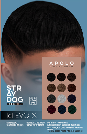 STRAY DOG ADD ON - APOLO HAIRBASE - LELUTKA EVOX
