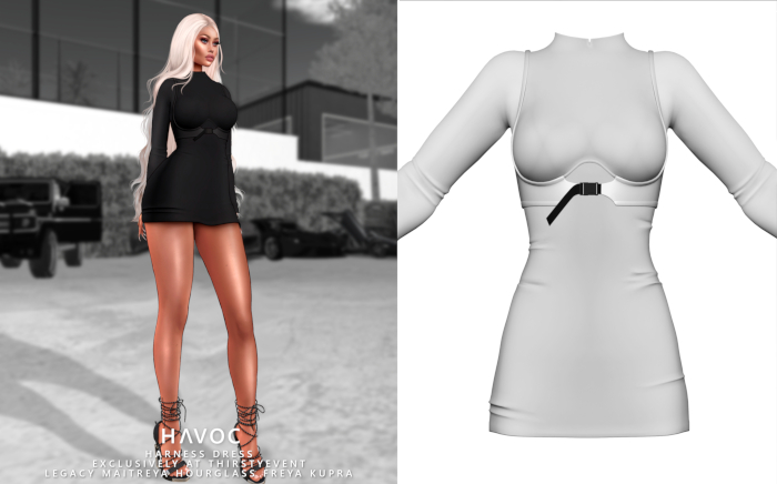 HAVOC - Harness Dress - WHITE