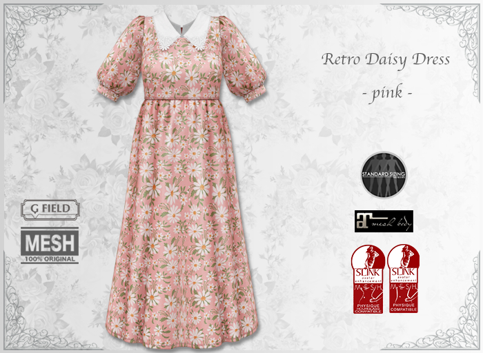*GF* Retro Daisy Dress -pink-
